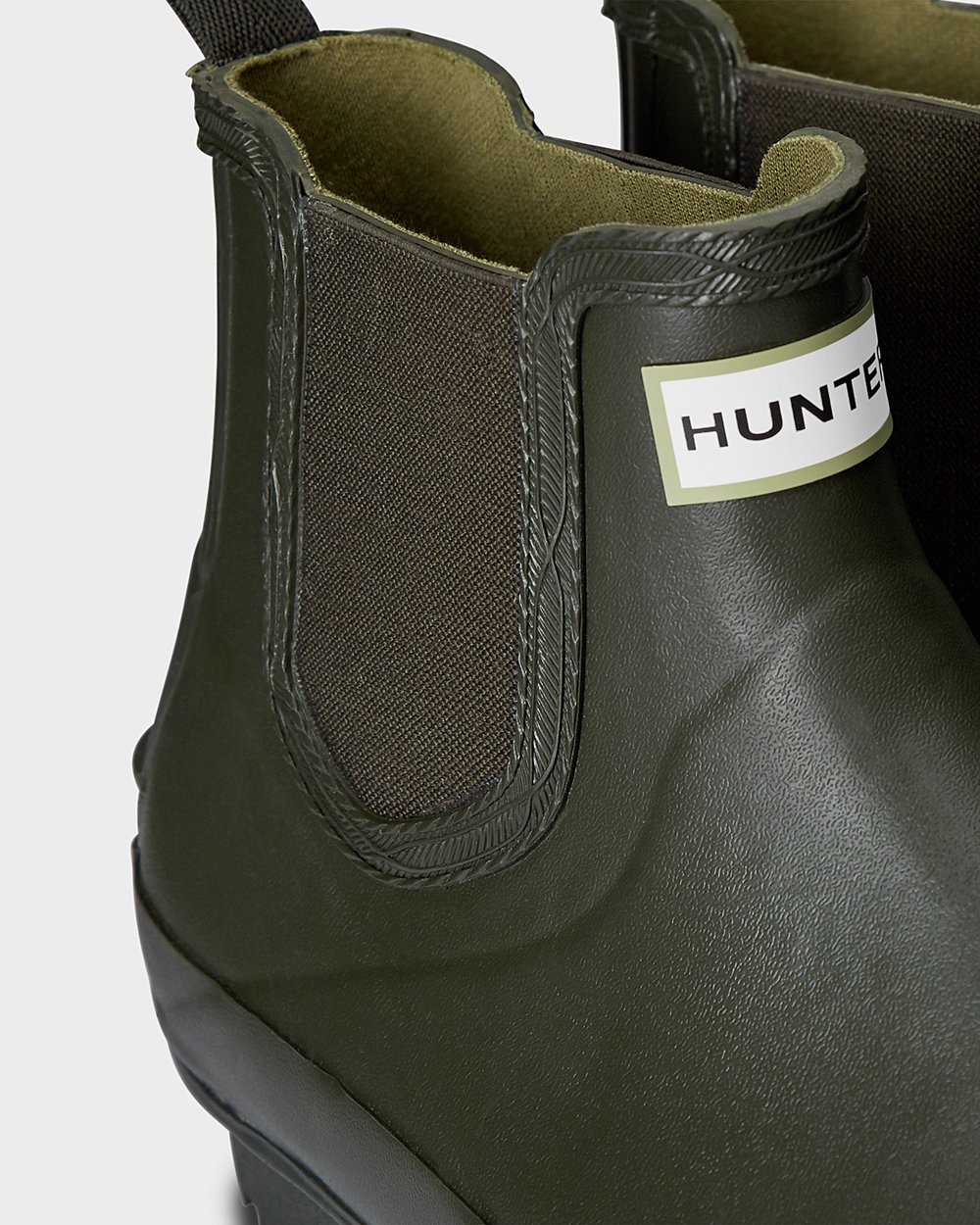 Hunter Hombre Norris Field - Botas Chelsea Verde Oscuro Oliva - 027-PWGQBL